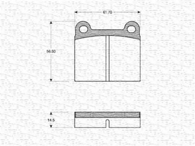 MAGNETI MARELLI 363702160877 -  Комплект тормозных колодок, дисковый тормоз